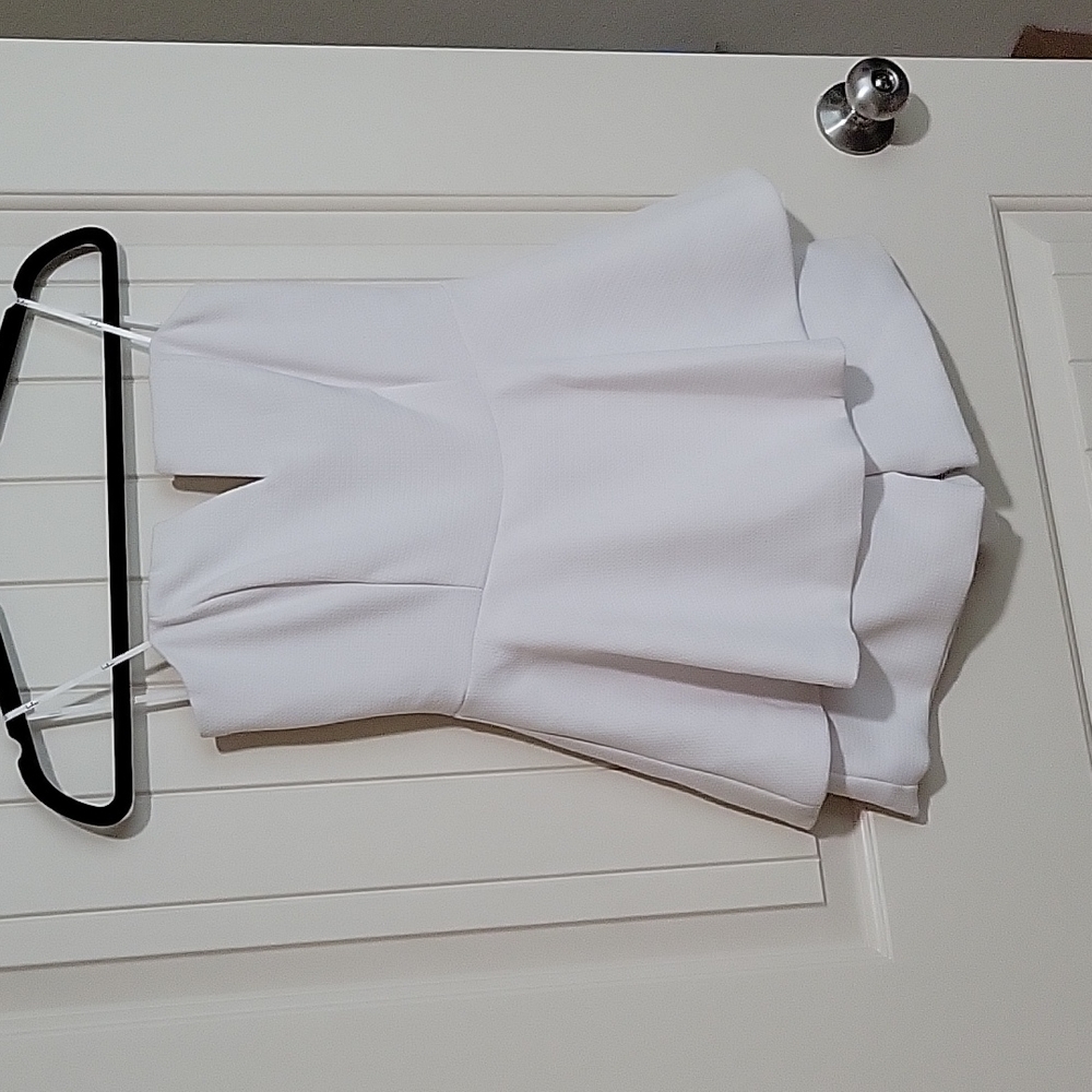 Lulu's white peplum strapless romper